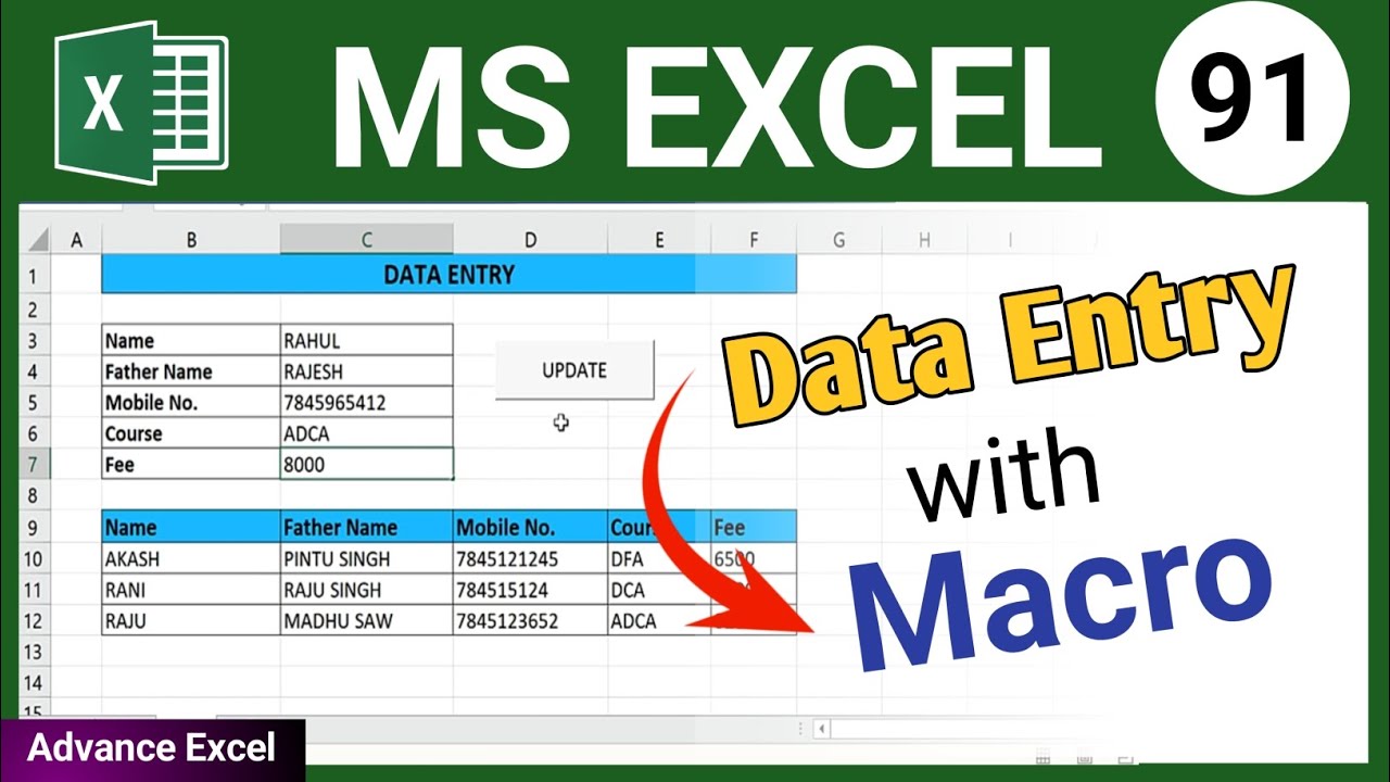 Automate Data Entry in Excel Using Macros | Create Smart Forms Easily