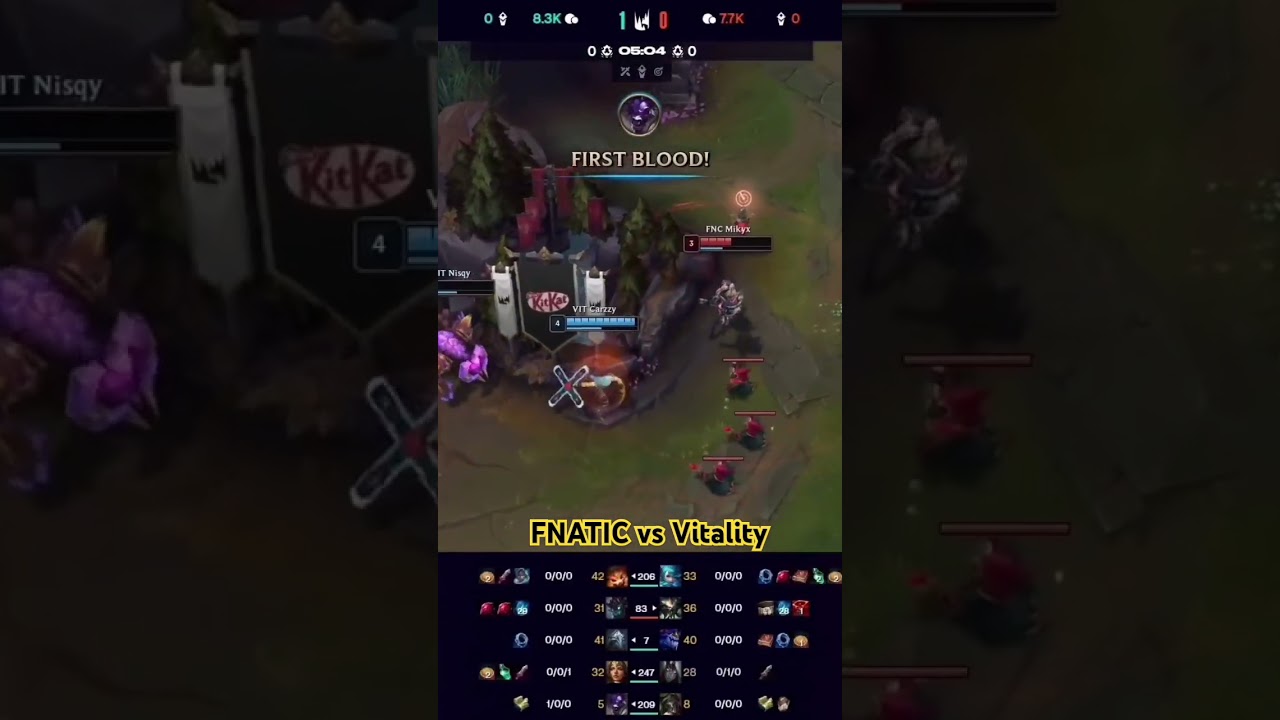Fnatic vs Team Vitality primera sangre nisqy Mapa 1 