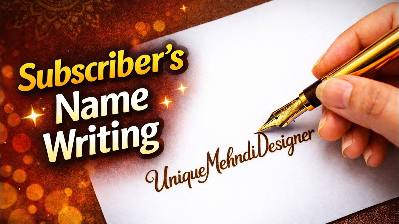 Fastest Calligraphy ✍️ 100 Name's Non-stop challenge 🔥 subscriber's