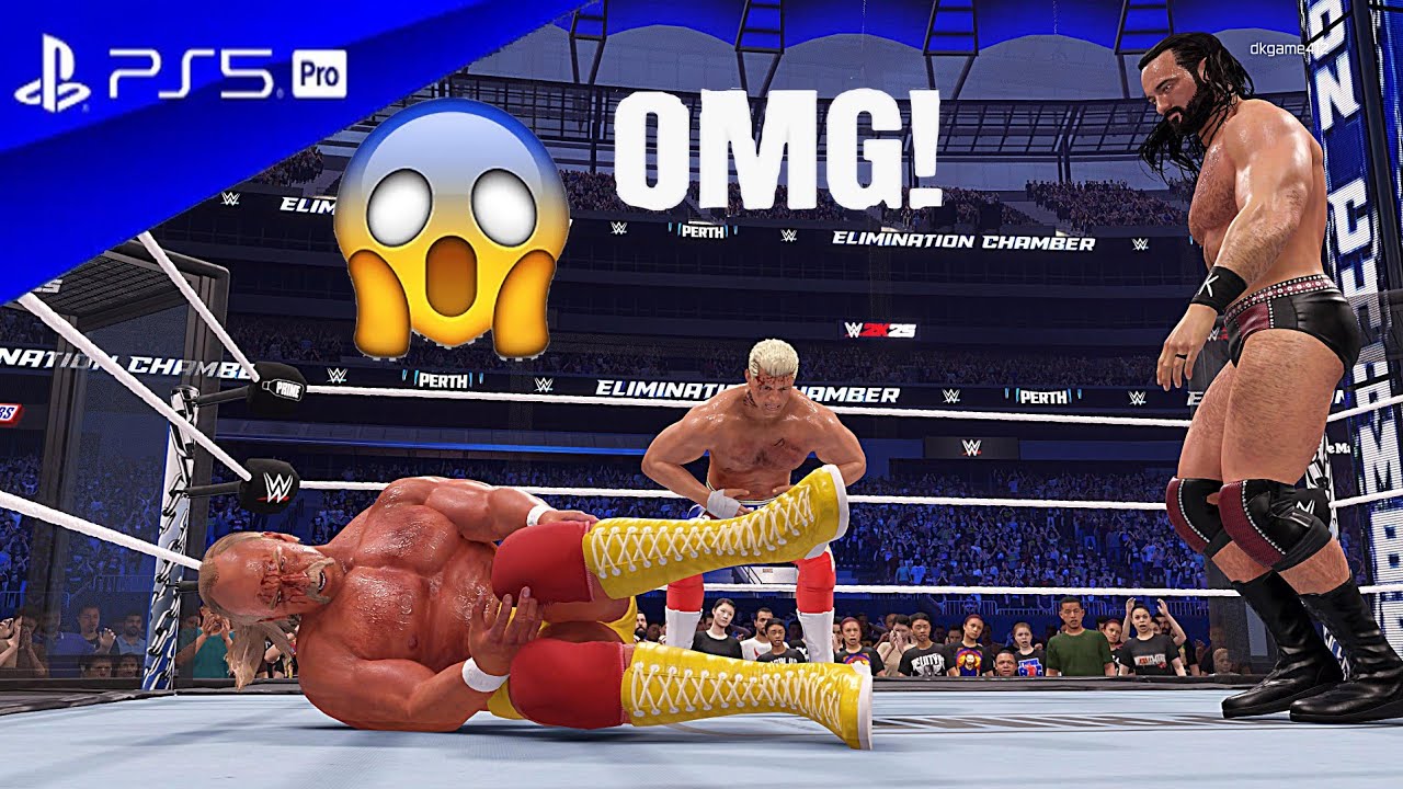 WWE 2K25- ELIMINATION CHAMBER MATCH- WWE 2K25 GAMEPLAY PS5 4K 
