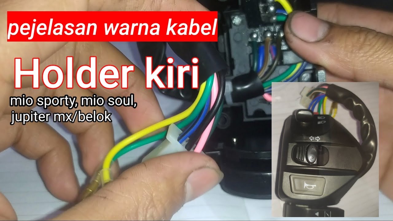 membaca jalur kabel holder kiri mio sporty/soul jupiter mx/z belok #holdermotor #subscribe