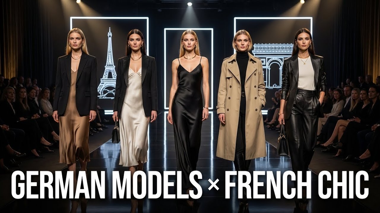 German Beauty Meets French Chic 🔥 Elegant & Seductive Runway Fashion