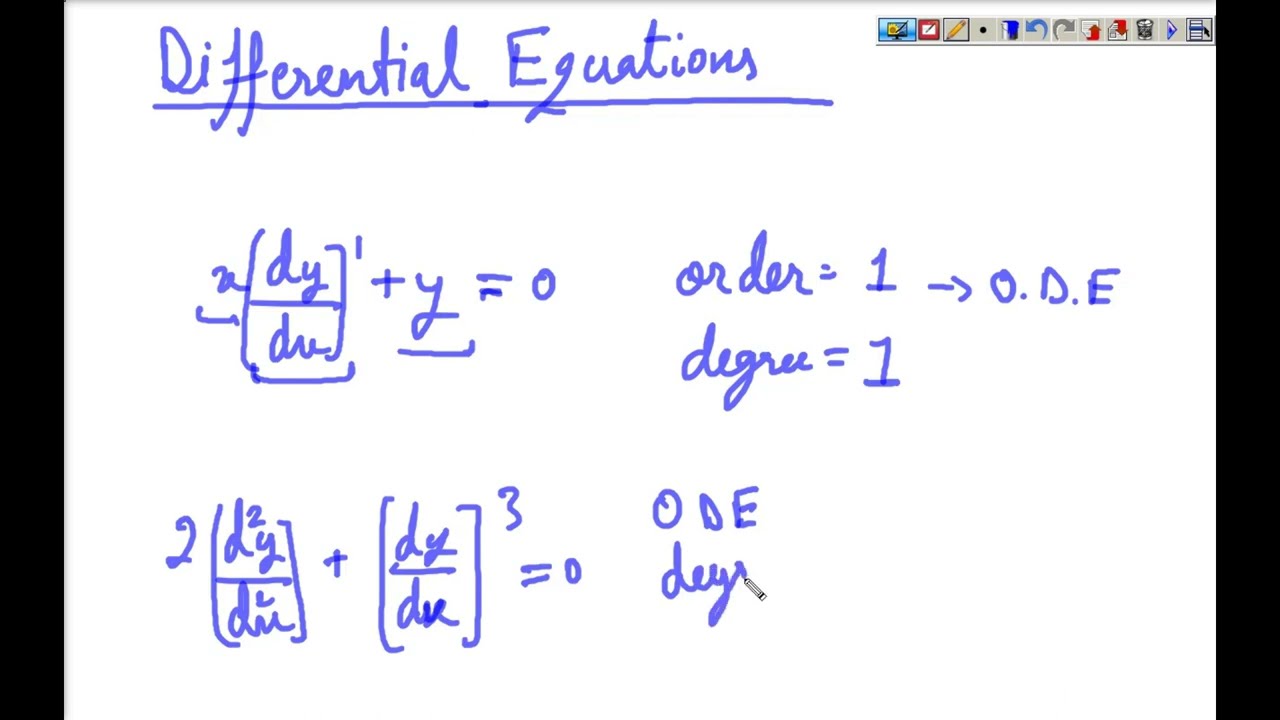 Differential Equations and general solutions