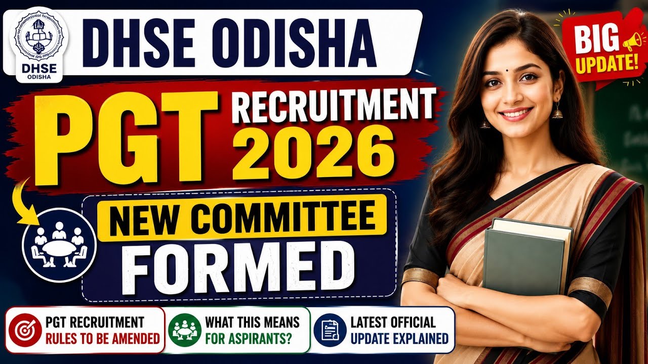 Odisha PGT Recruitment 2026 Big Update | New Committee Formed! OPSC & SSB PGT Teacher #opscpgt 