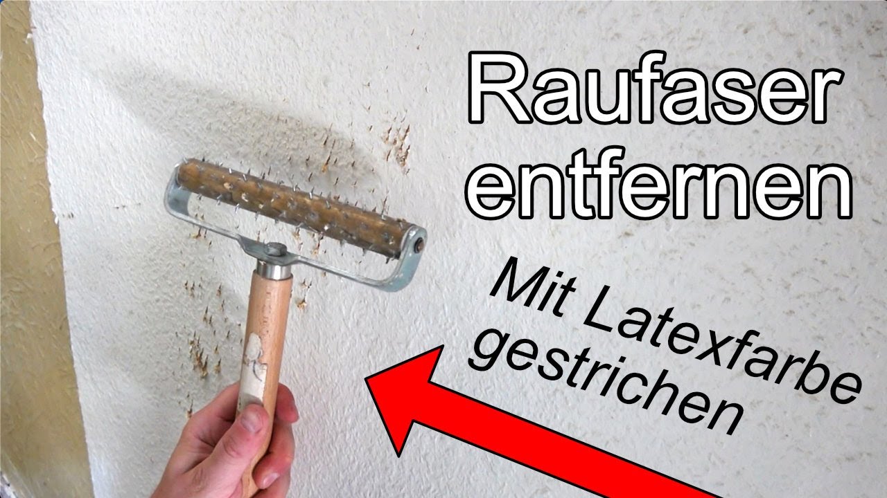Raufaser mit Latexfarbe entfernen - Tapete mit Wasser ablösen einfach erklärt ☺️