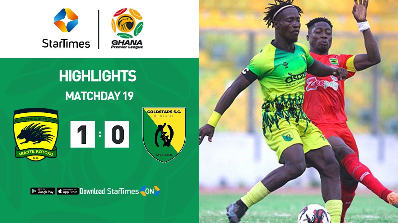 Asante Kotoko 1 : 0 Bibiani Goldstars | Highlights | Ghana Premier League | MD 19
