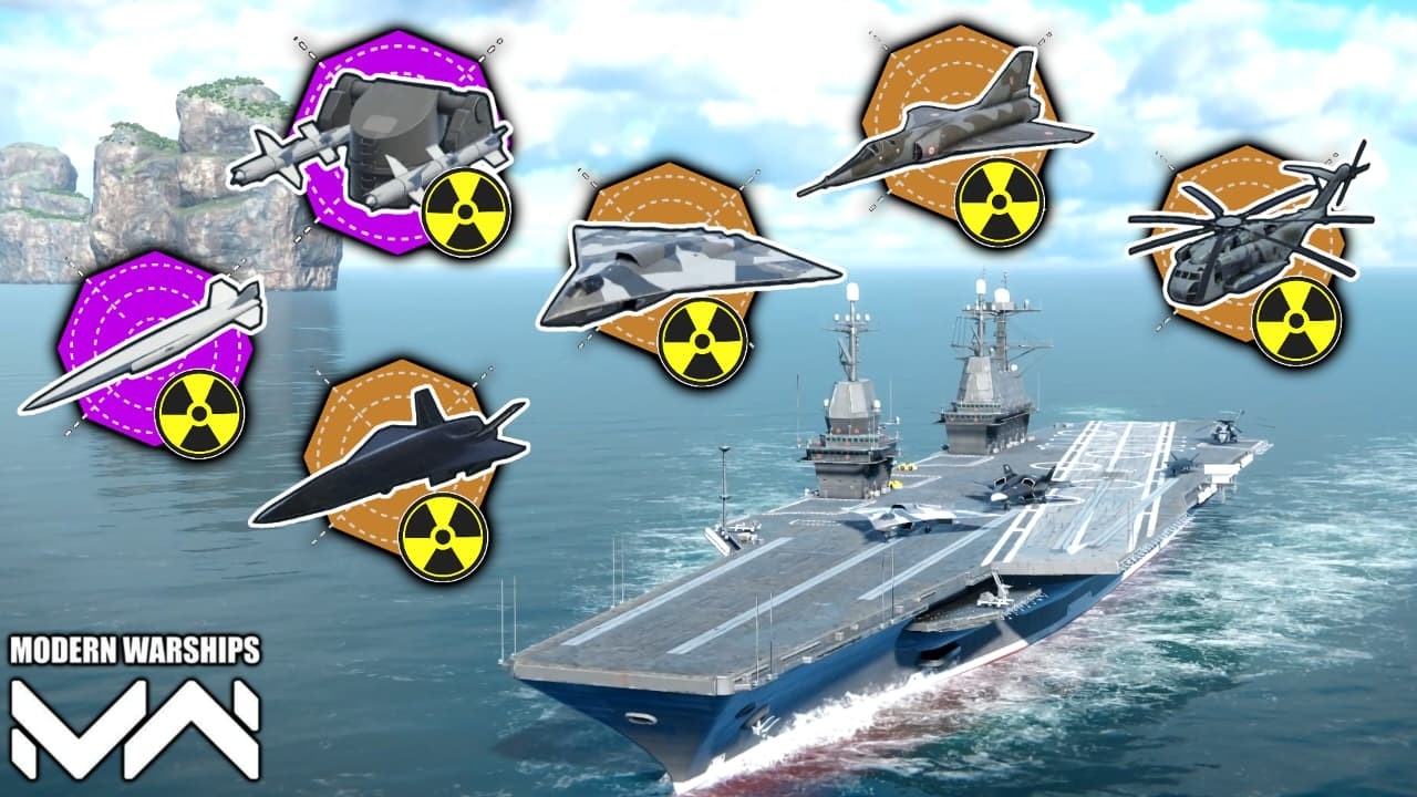 ( Nuclear Fallout ☢️) New Nuclear Air defense And Nuclear Strike Fighter / Modern Warship _ gameplay