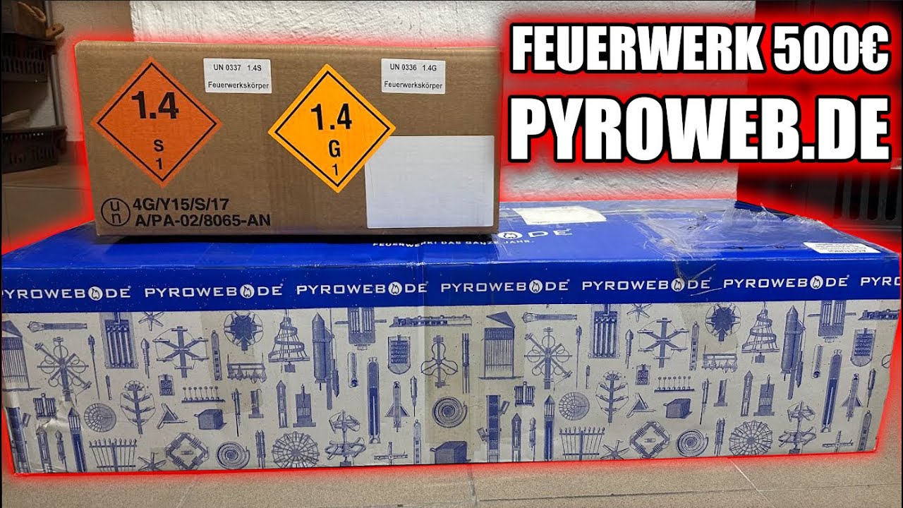 FEUERWERK UNBOXING FÜR SILVESTER 500€ Pyroweb.de | Raketen, Batterien, Böller und vieles mehr 😍🎆🤩