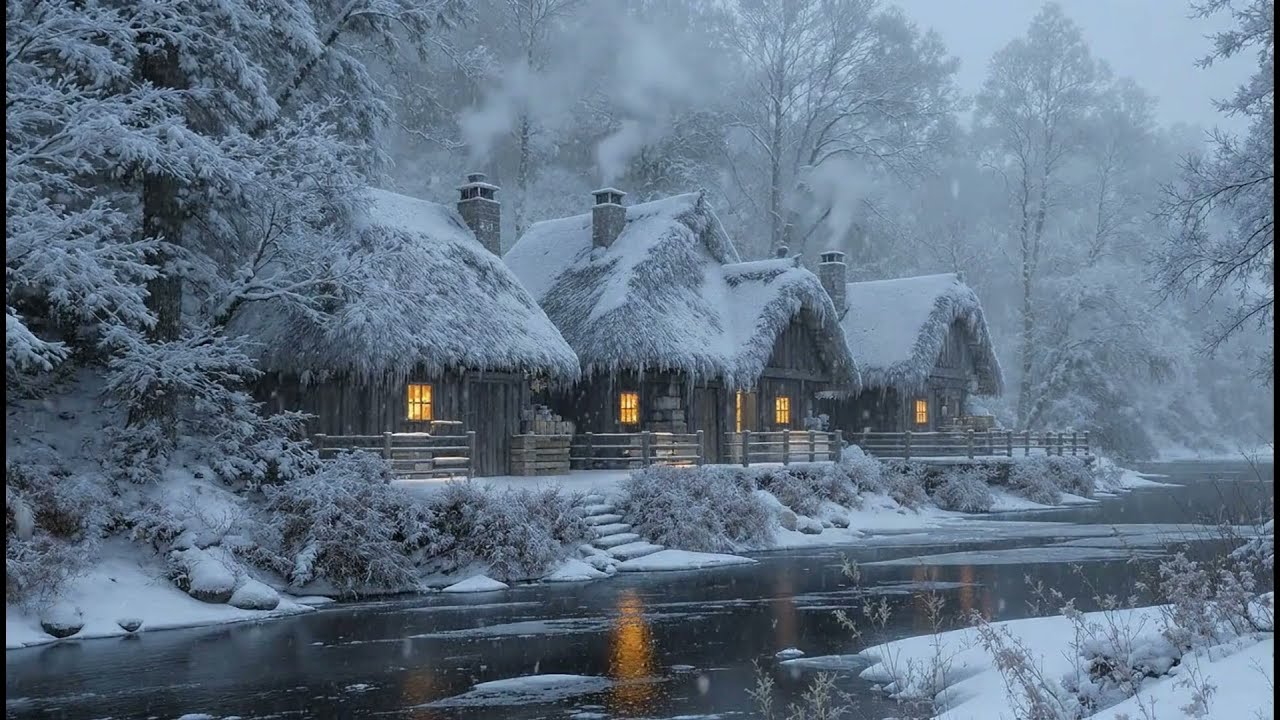 Tranquil Frosted Hearthlands ❄️ Healing Medieval Instrumental (1 Hour)