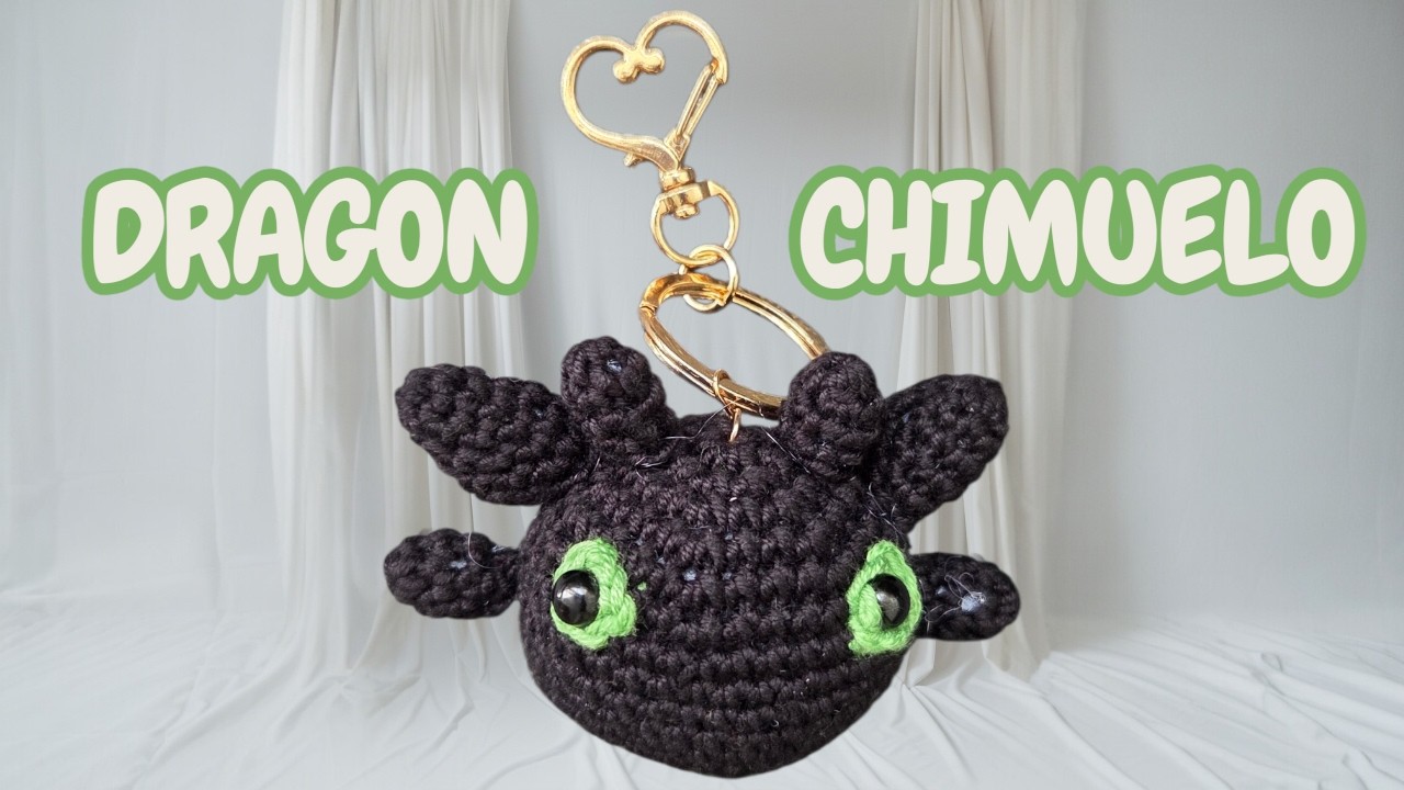 🐲 COMO tejer LLAVERO del DRAGÓN CHIMUELO a Crochet  💛 | Teje conmigo Amigurumi Fácil, paso a paso. 😍
