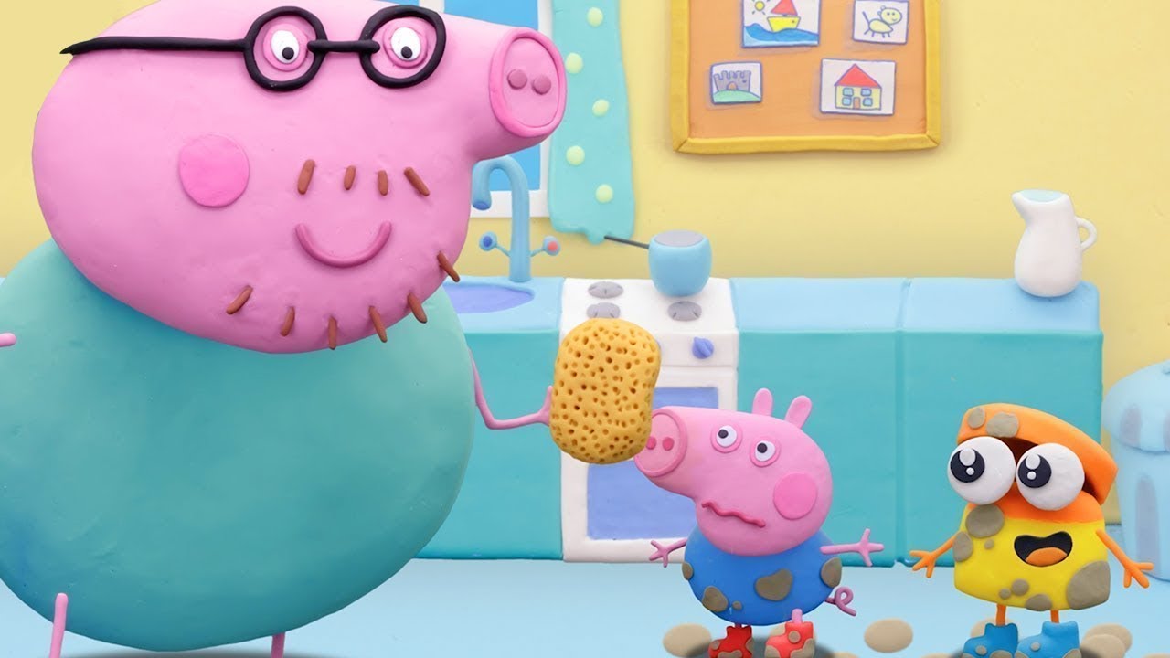 Fun Play with Peppa and Doh-doh | Play-Doh Show Stop Motion 🐽 Peppa Pig Toy Play |