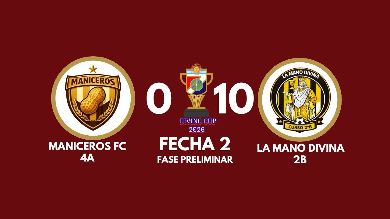 La Mano Divina “2B” vs Maniceros Fc “4A” | FECHA 2 | Fase Preliminar | Divino Cup Haxball 2026