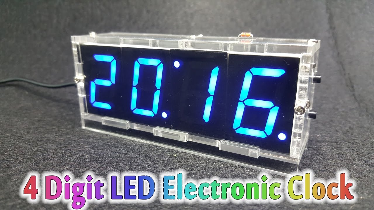 How To Assembling 4 Digit LED Electronic Clock Kit Temperature