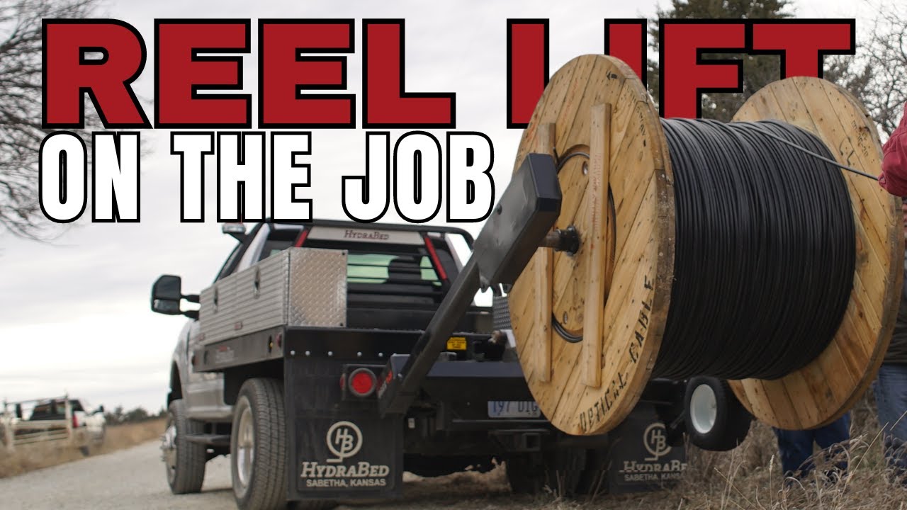 HydraBed Reel Lift on the jobsite