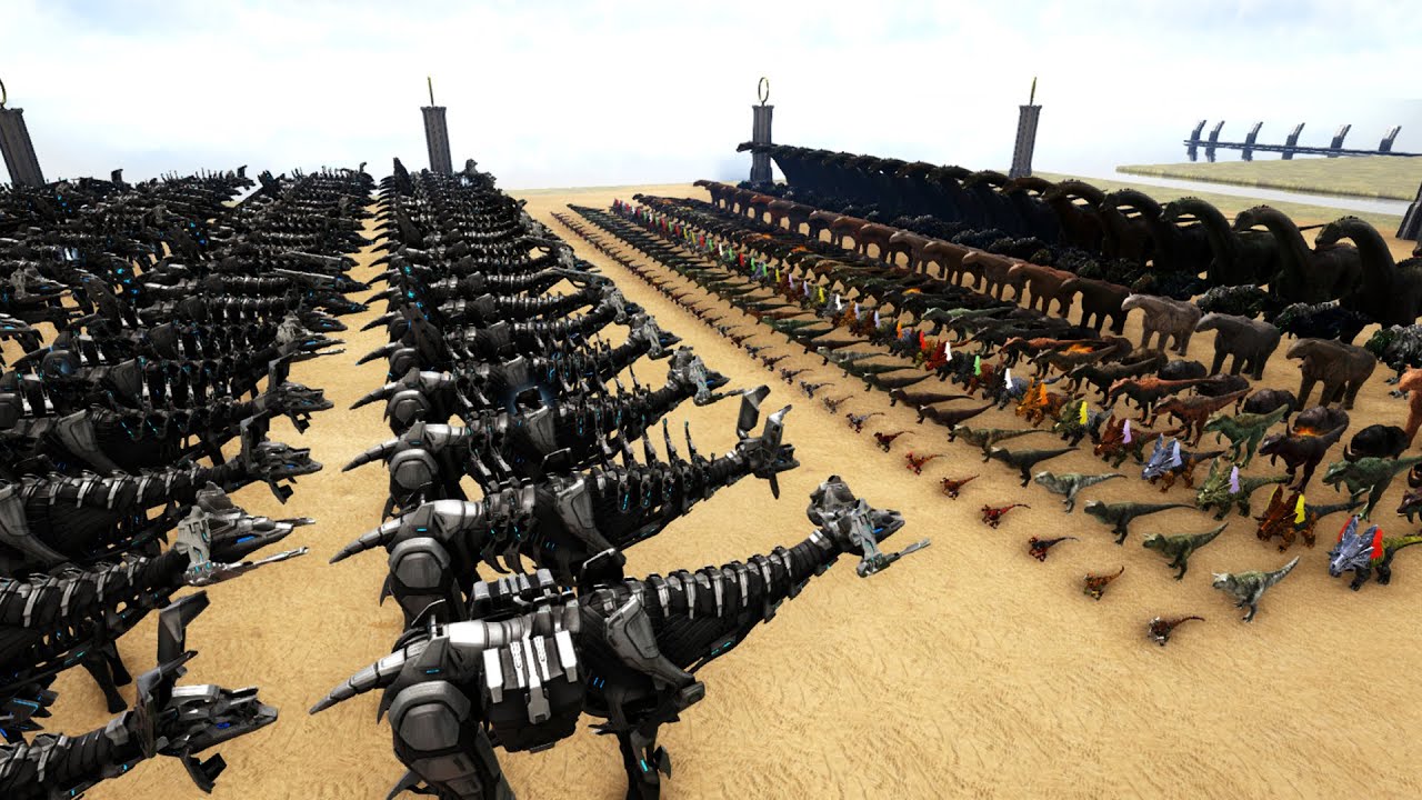 Tek Stryder vs Ark Dinos | Ark Battle