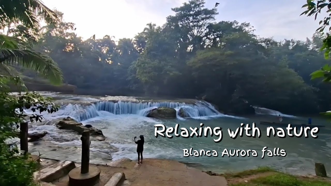 relaxing with nature at Blanca Aurora falls l Samar Philippines