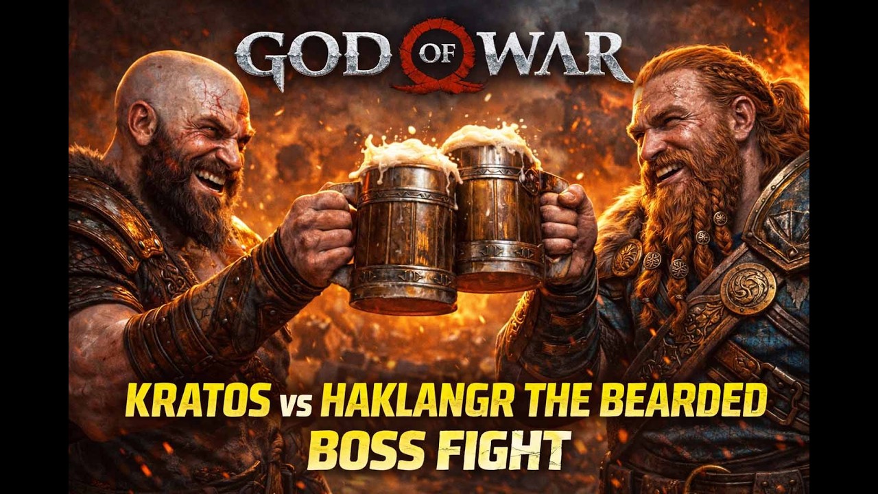 kratos vs haklangar the bearded | Sunny Studio | #godofwar