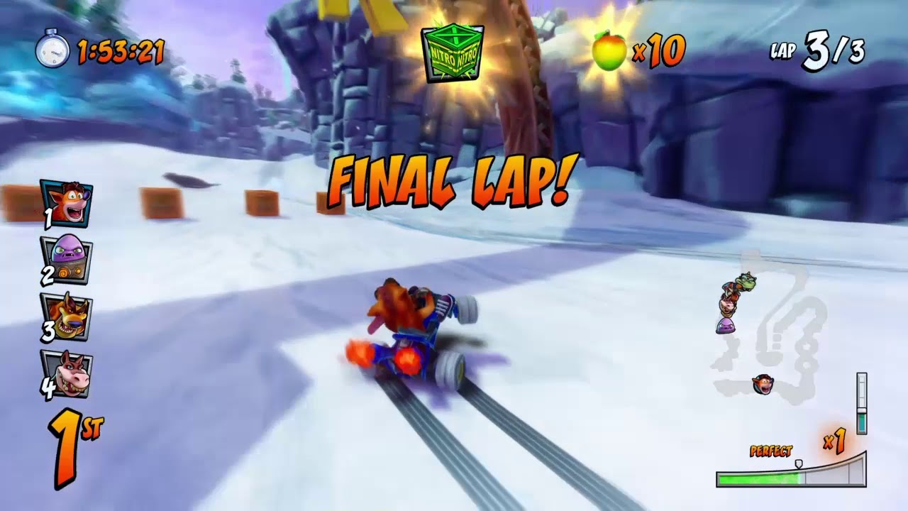 CTR NITRO FUELED| Polar Pass speedrun [HARD MODE] !!!