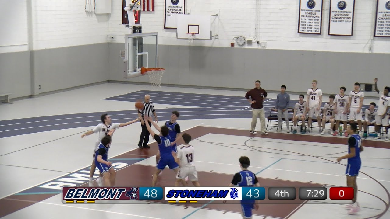 Belmont HS Boys Varsity Basketball: Marauders vs Stoneham Spartans, 01/20/26