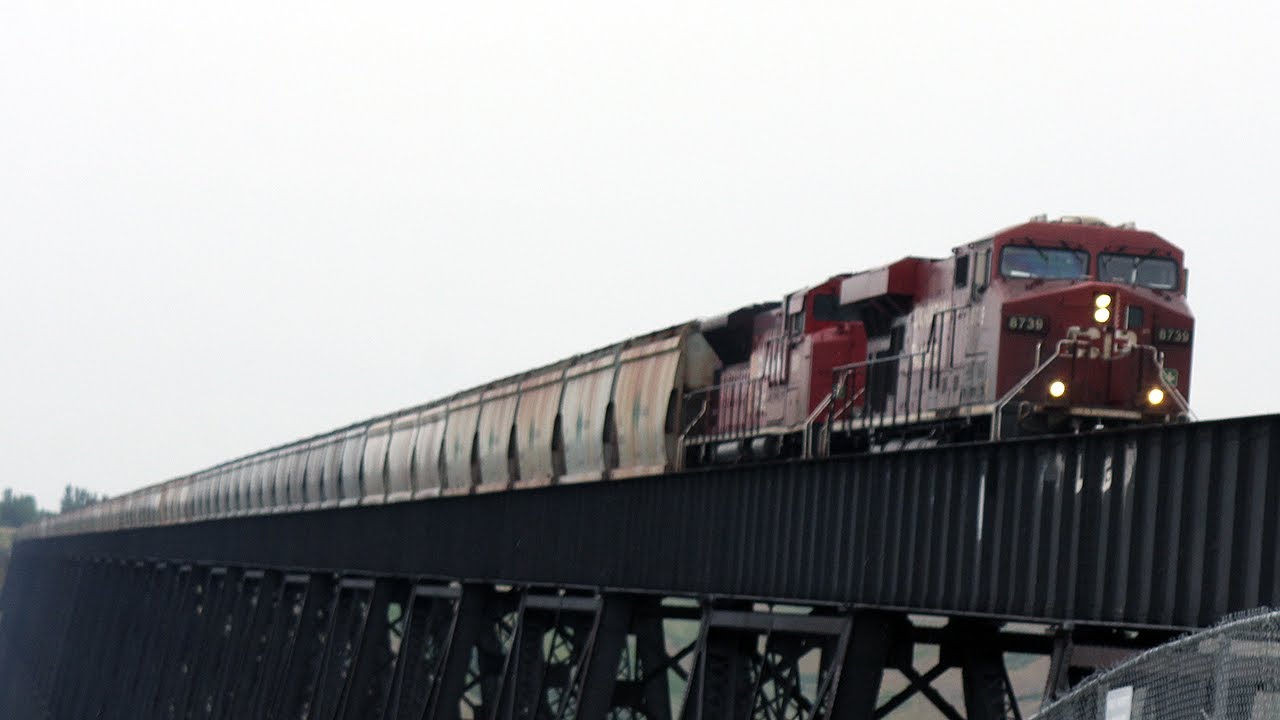 HUGE TRESTLE BRIDGE!! CPKC Train 618 east Taber Subdivision mile 105 Lethbridge Alberta June 9, 2023