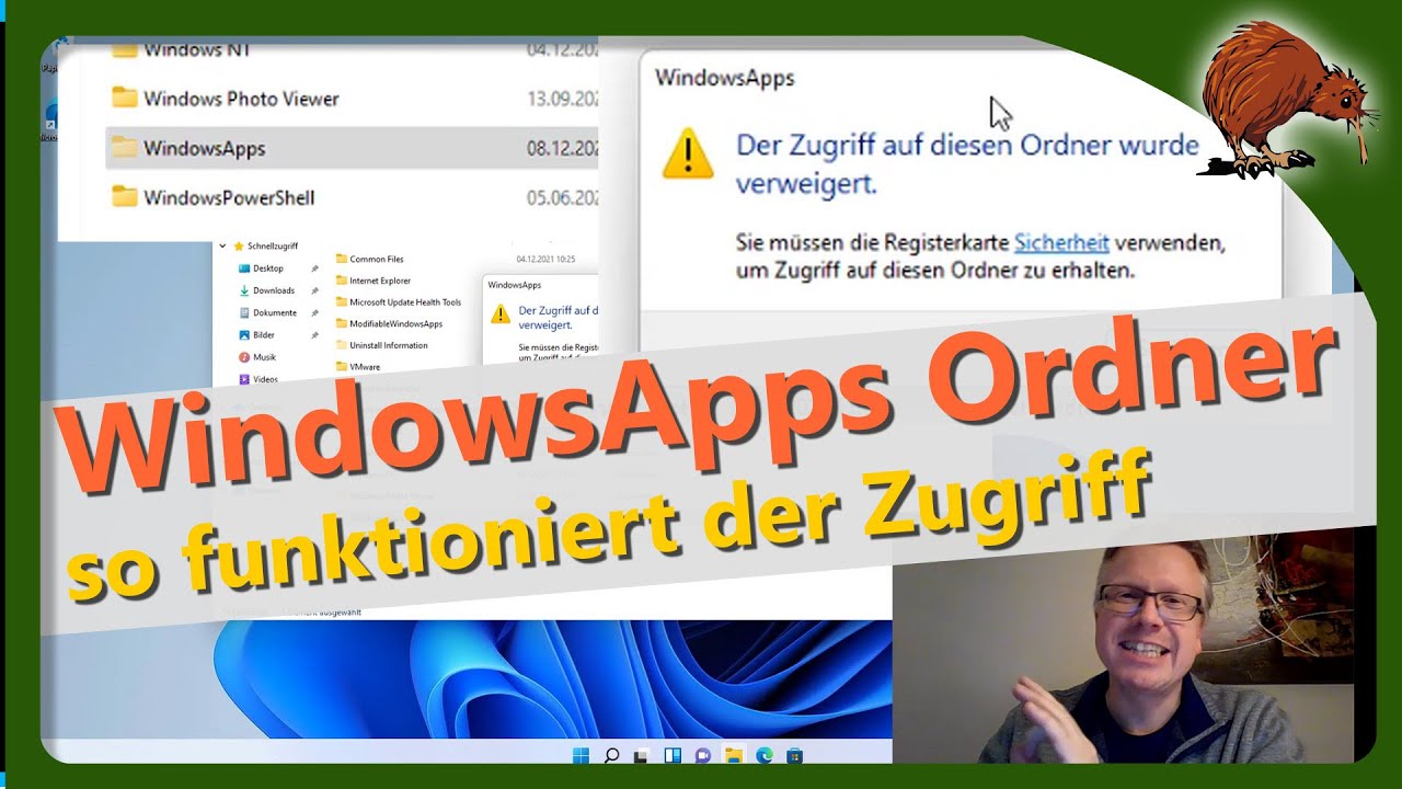 Zugriff auf WindowsApps Ordner, bearbeiten, löschen, einfügen