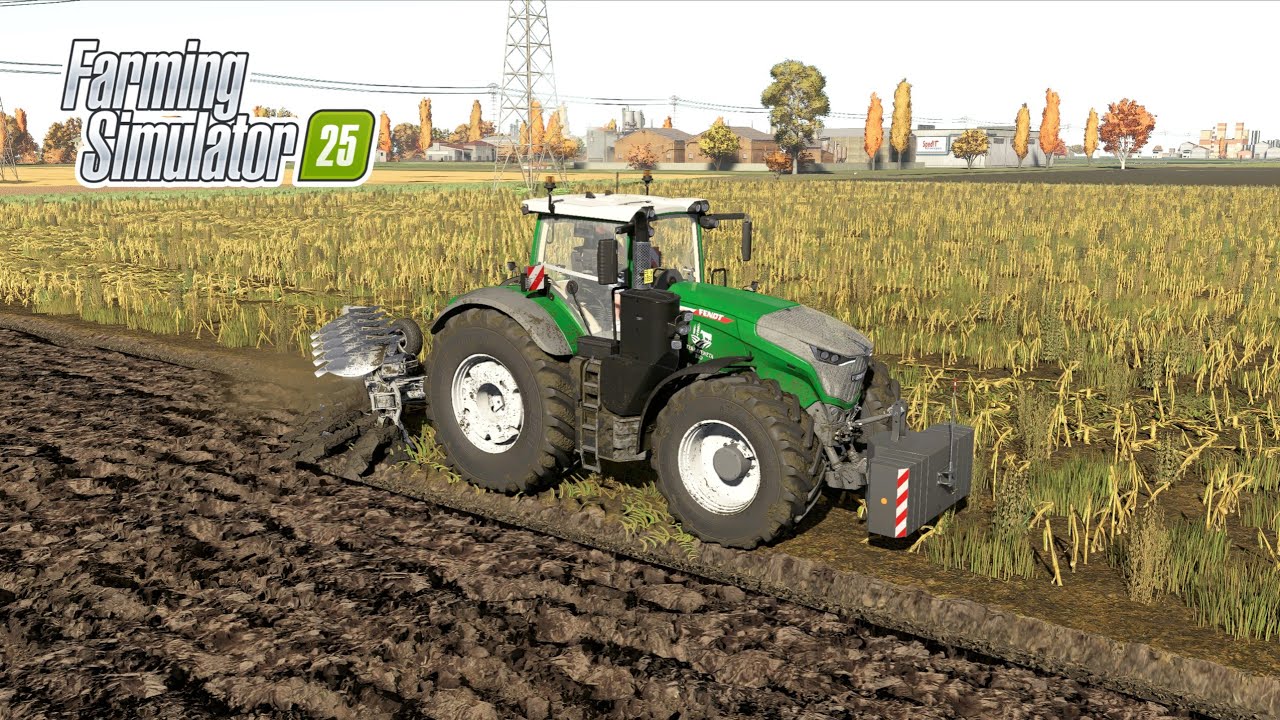 FS25 Fendt 1050 Vario plowing with Ermo Kronos Evo 5 in Polesine 🇮🇹
