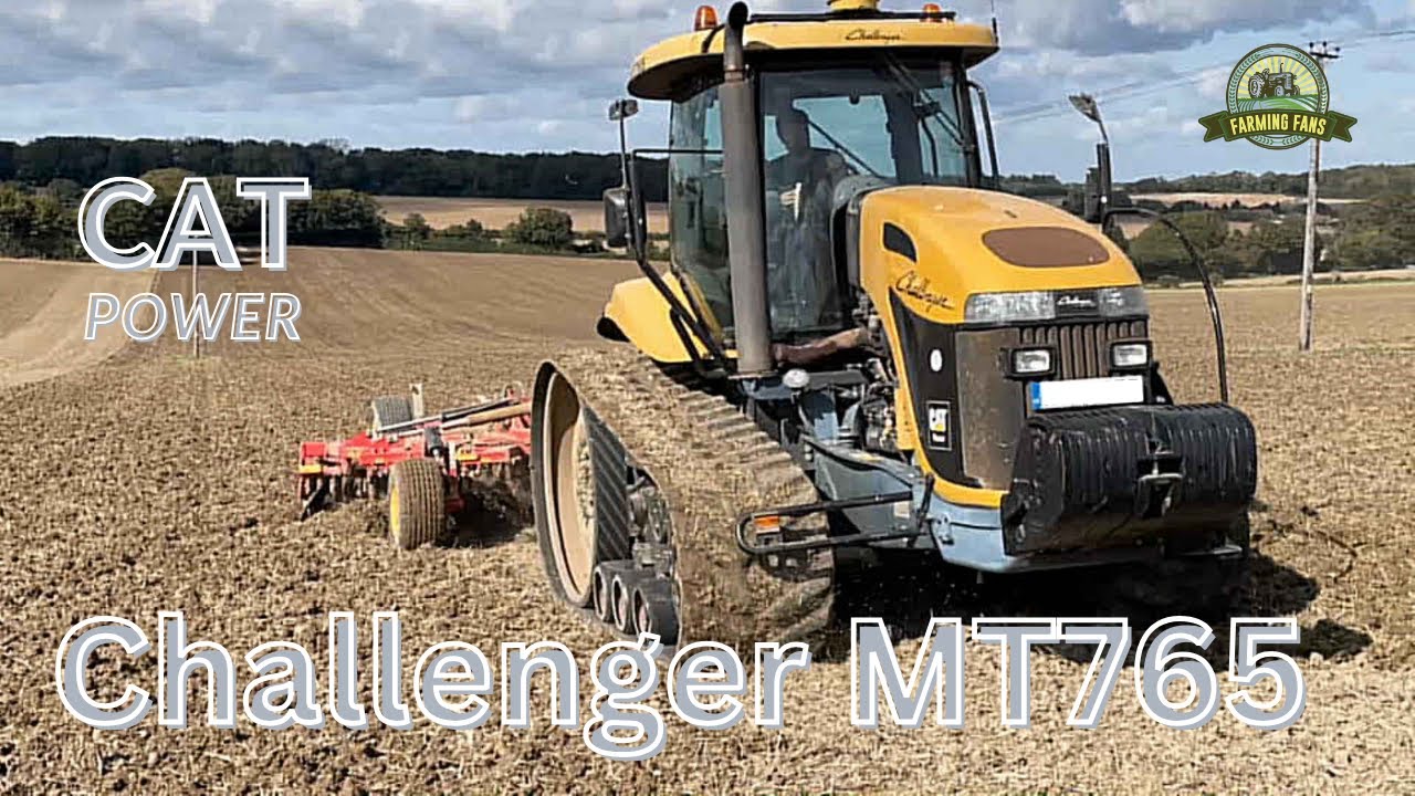 CAT power  Challenger MT765 working the fields in Shepherdswell Kent