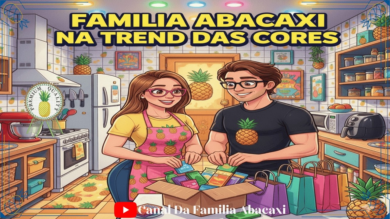 FAMILIA ABACAXI NA TREND DAS CORES! O que será que foi comprado? Teve pegadinha nas escolhas? 🛍️🍍🎨?