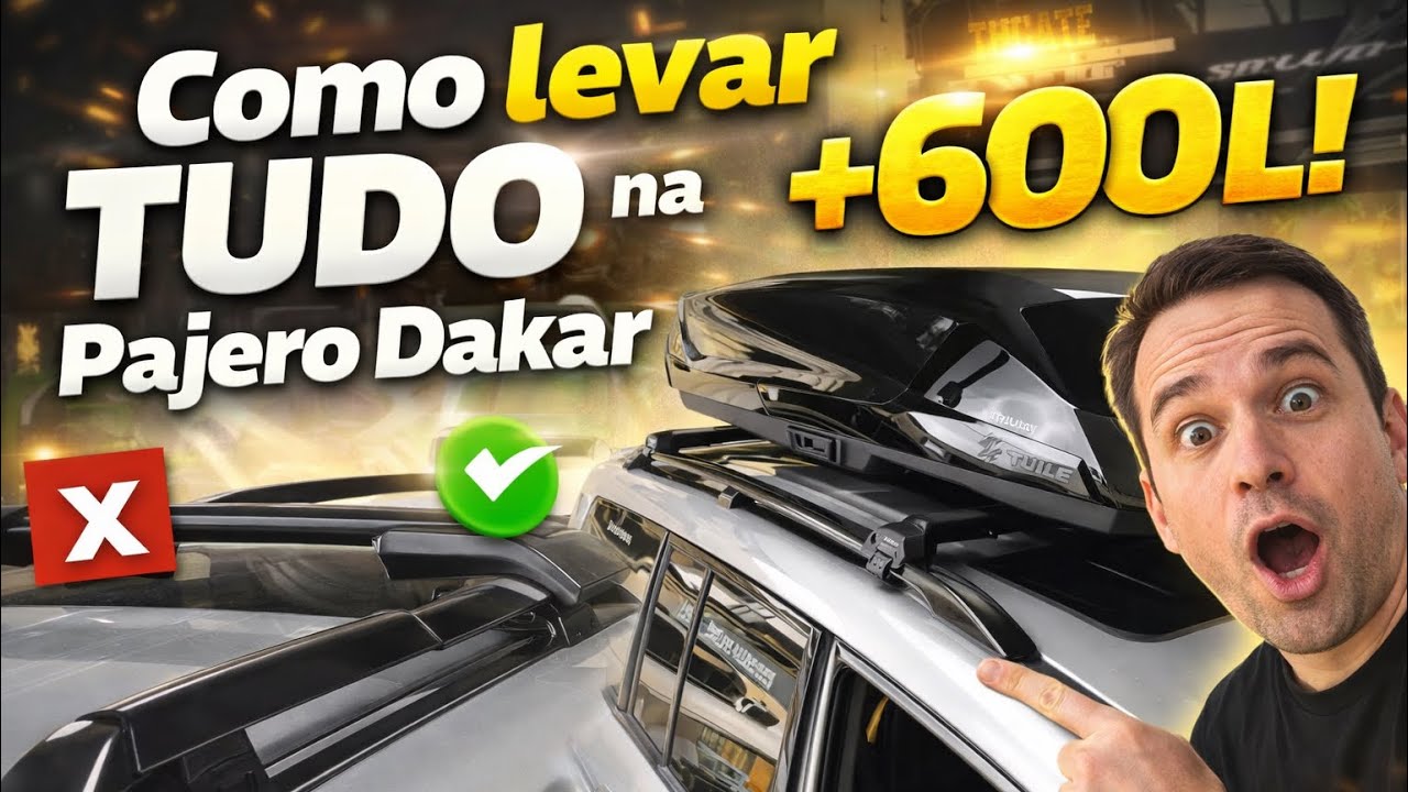 Como levar TUDO na Pajero Dakar (Thule Motion 3 XXL 600L)