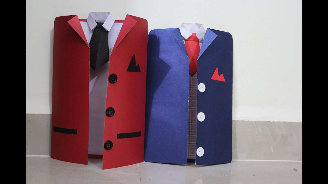 DIY suit - Tuxedo greeting card Tutorial | How to make greeting card