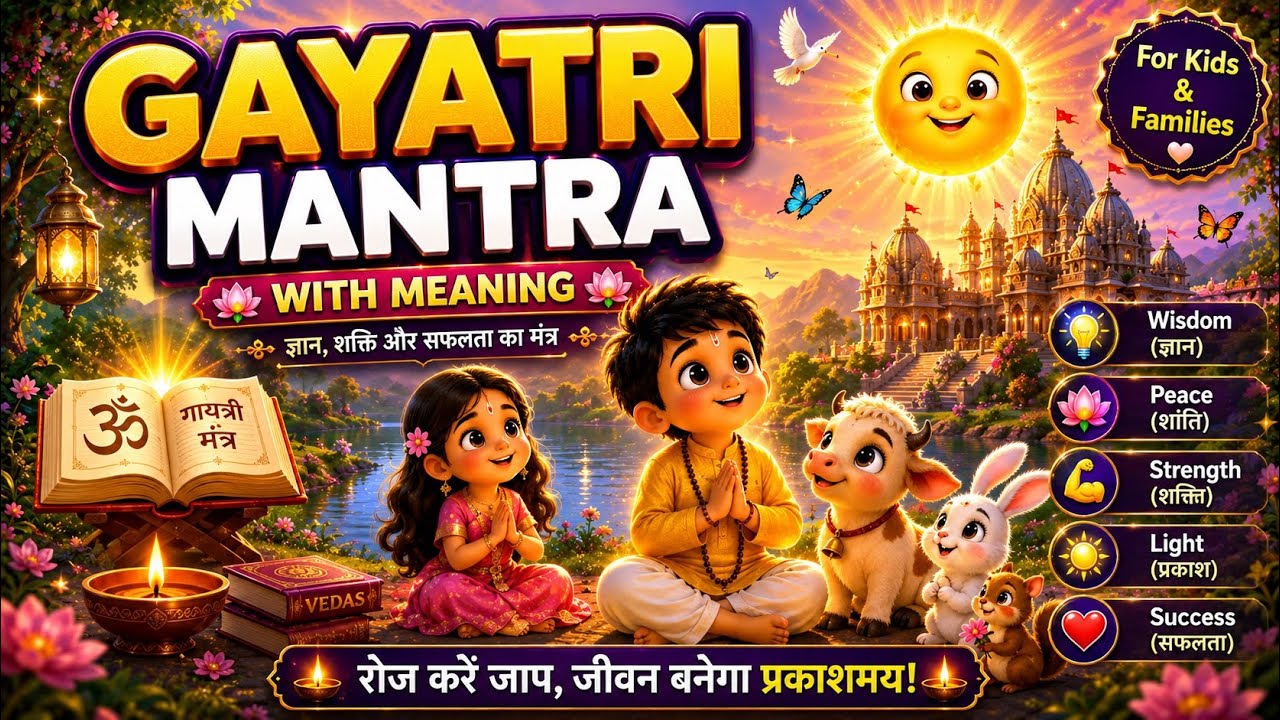 Gayatri Mantra for Kids | Power, Peace & Meaning Explained | Powerful Meditation for Peace & Wisdom