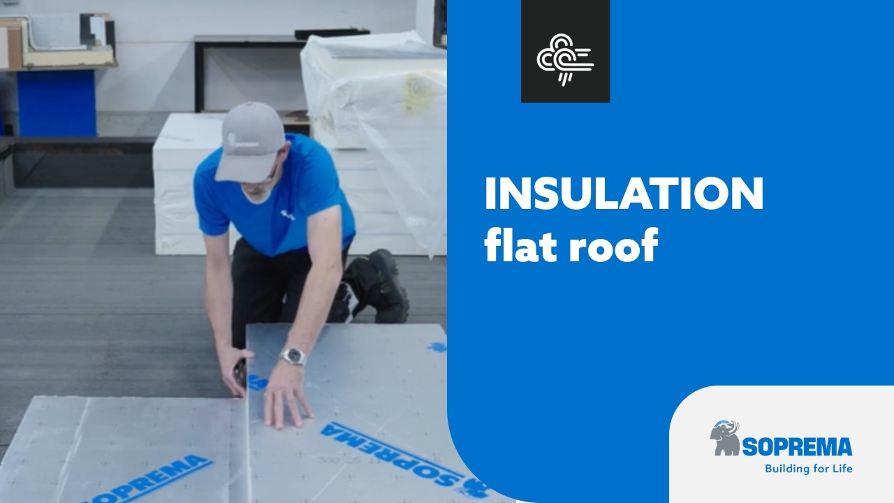 Installing the insulation boards – Flat roof installation | SOPREMA Belgium
