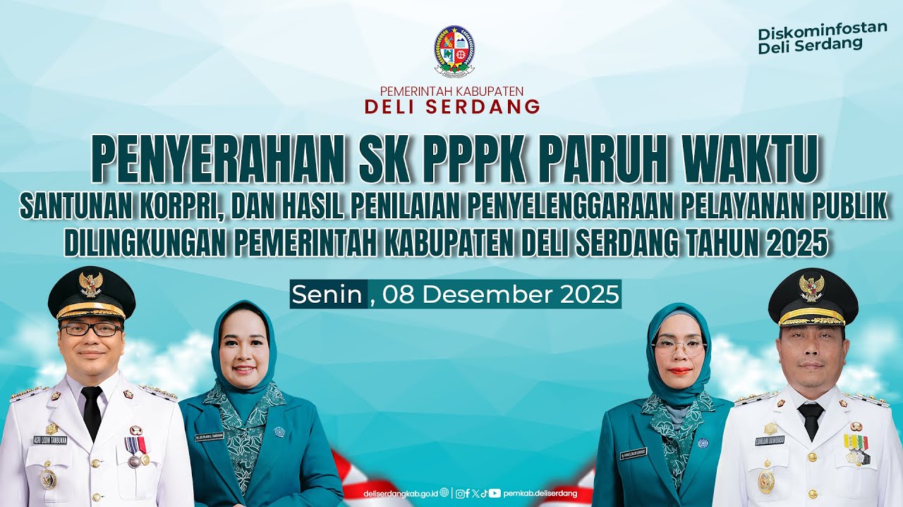PENYERAHAN SK PPPK PARUH WAKTU, SANTUNAN KORPRI DAN PENILAIAN PENYELENGGARAAN PELAYANAN PUBLIK