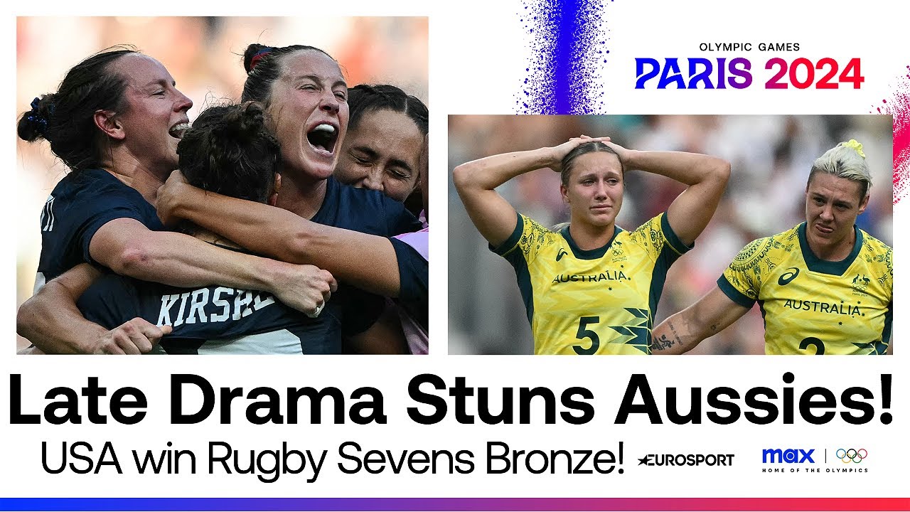 Australia stunned by last-gasp try as US win Olympic rugby sevens bronze medal 🔥 | #Paris2024