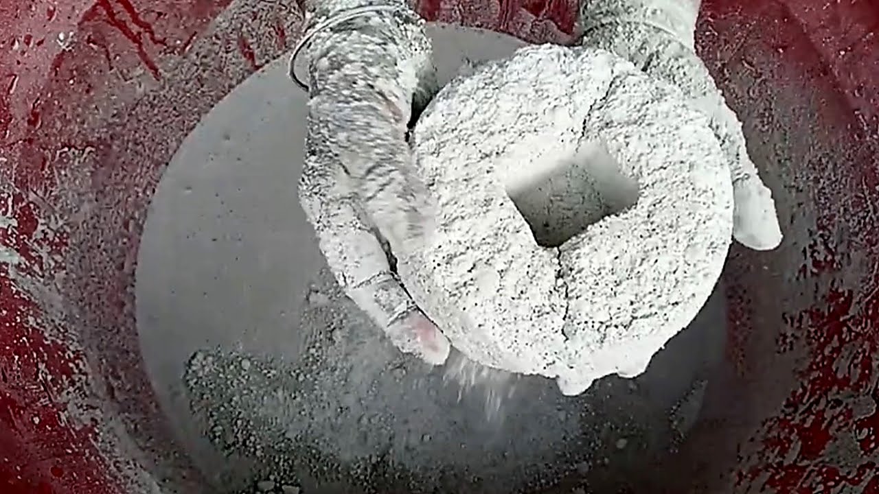 NEW💣Masterpiece🤗Very Dusty🌪️Soft Grainy Pure White Cement Water Crumbling🤤#pasteplay 4 @Marina_0mhh👍