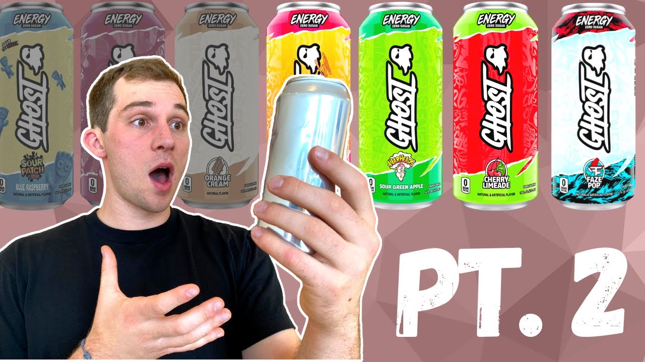Пробуем ВСЕ вкусы энергетического напитка Ghost Energy Drink, часть 2 (с участием Maxx Chewning и...