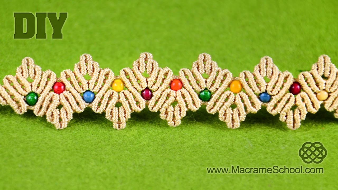 ZigZag Macramé Petal Bracelet Tutorial | Macrame School