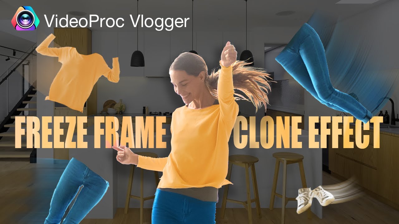 3D FREEZE Frame Clone Effect Tutorial!! - VideoProc Vlogger