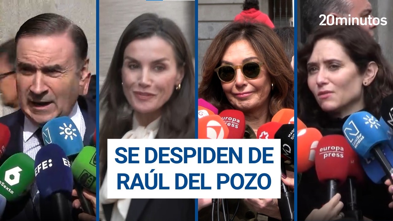 La reina LETIZIA y otras celebridades se despiden del escritor RA&Uacute;L DEL POZO