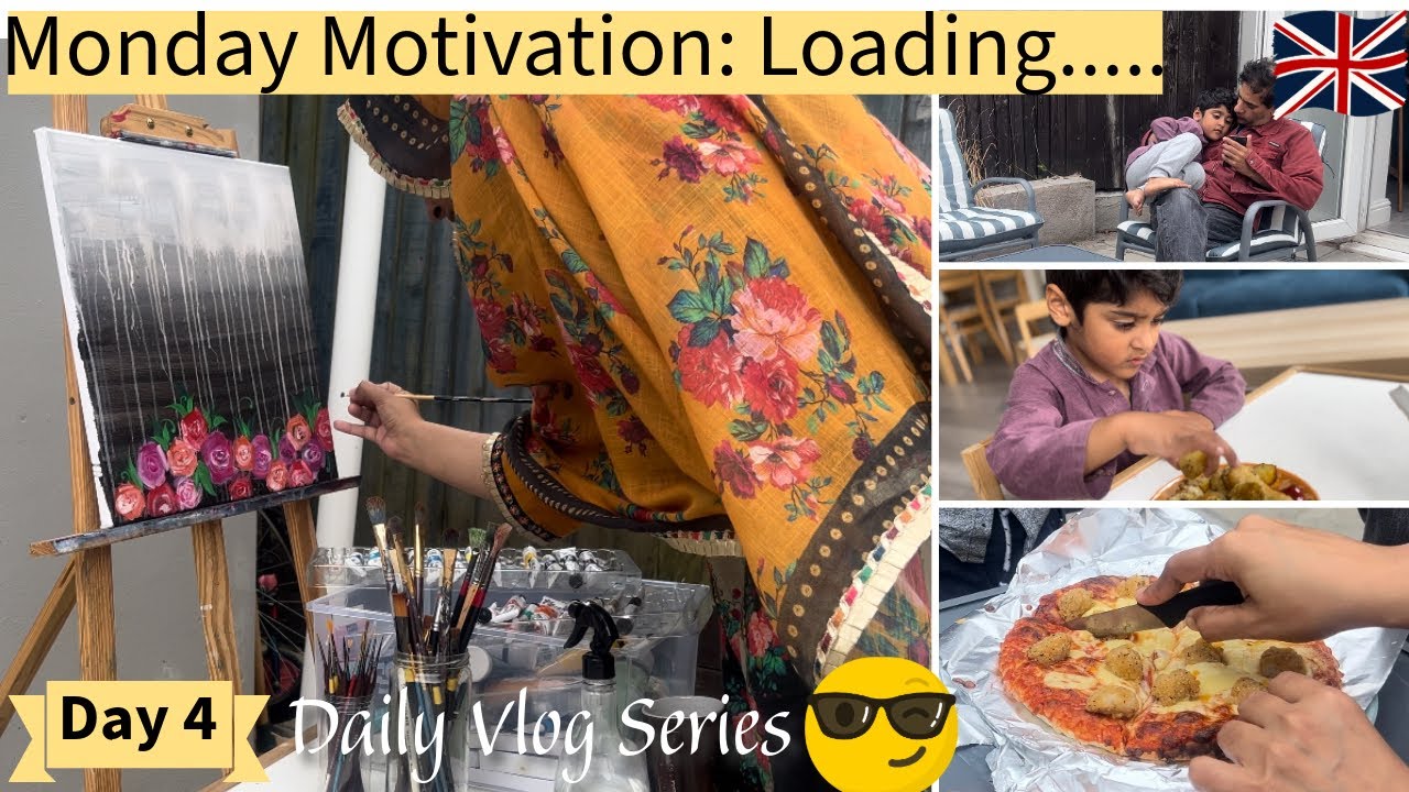 Monday Mood Boost: Painting & Pizza Family Fun! 🎨🍕 #vlog #familytime #paintingtherapy