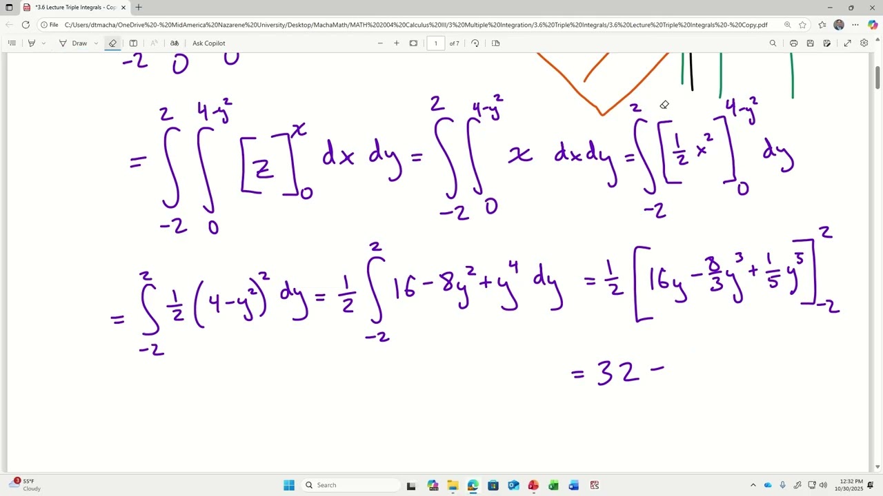 3.6 Triple Integrals (Calculus III)