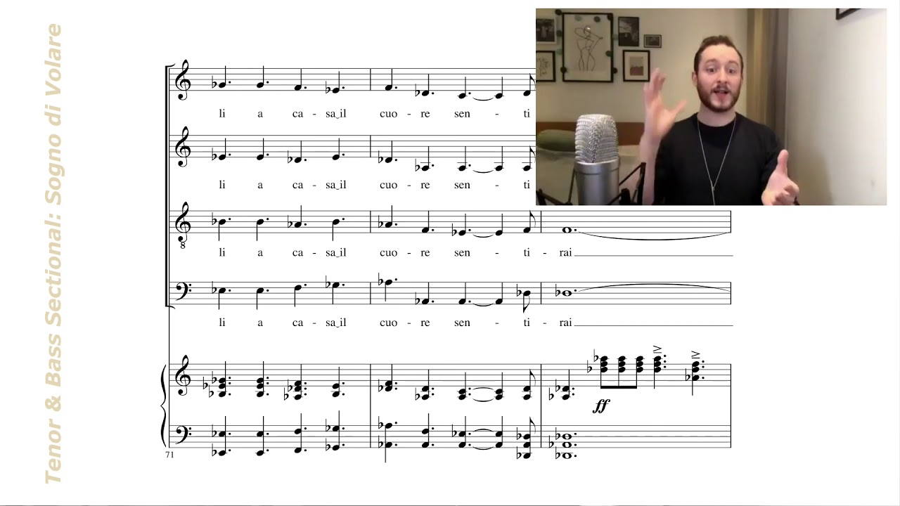 Jamie conducts Sogno di Volare for tenors and basses