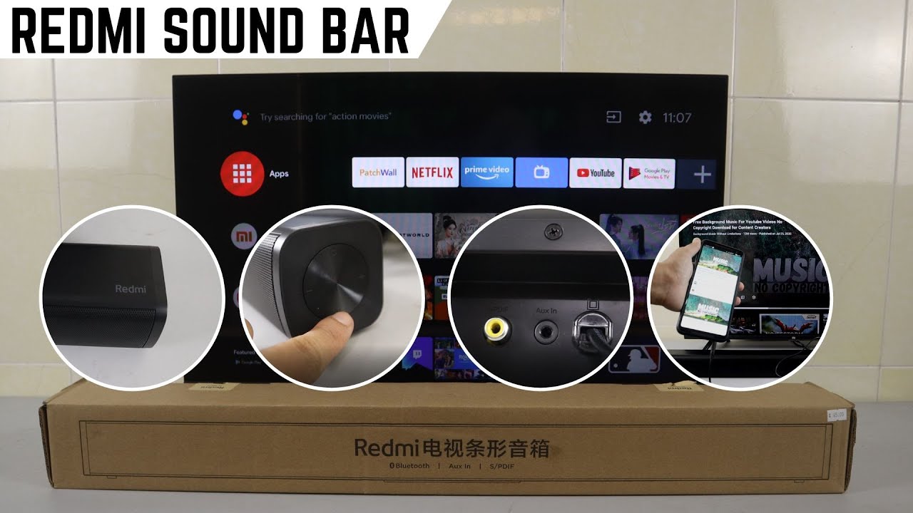 Распаковка и подключение звуковой панели Redmi TV