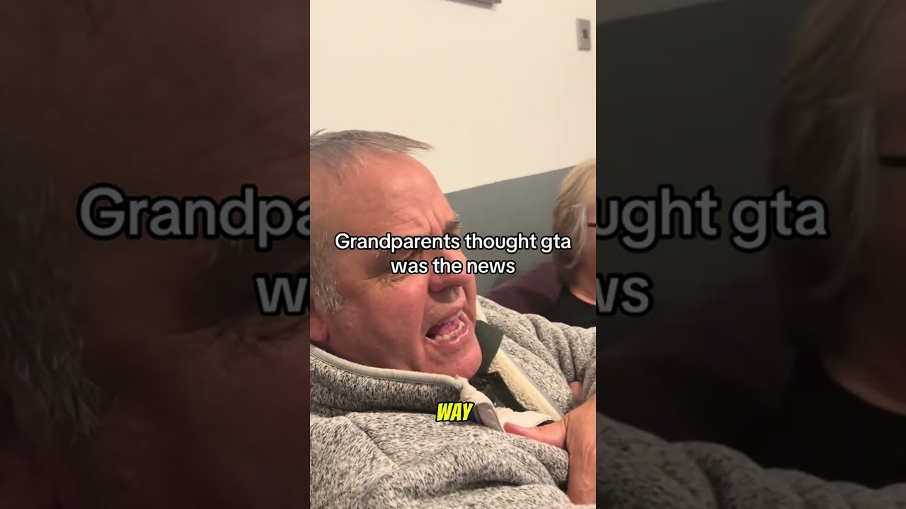 Grandparents Thought GTA Was The News 😅📺 #prank  #gta5 #shorts