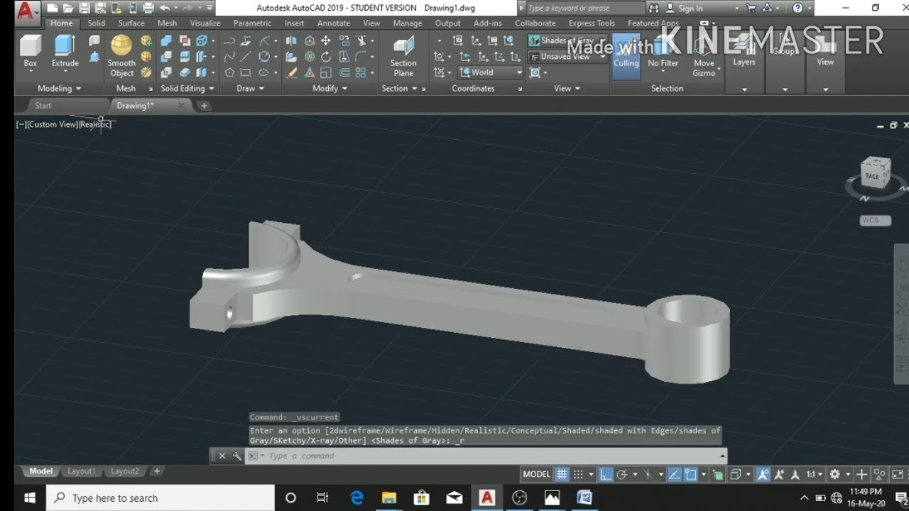 Connecting Rod 3D | In AUTOCAD