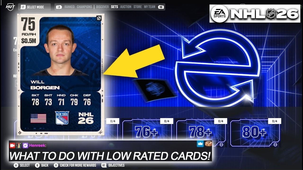 WHAT TO DO WITH LOW RATED HUT CARDS IN NHL 26 HUT