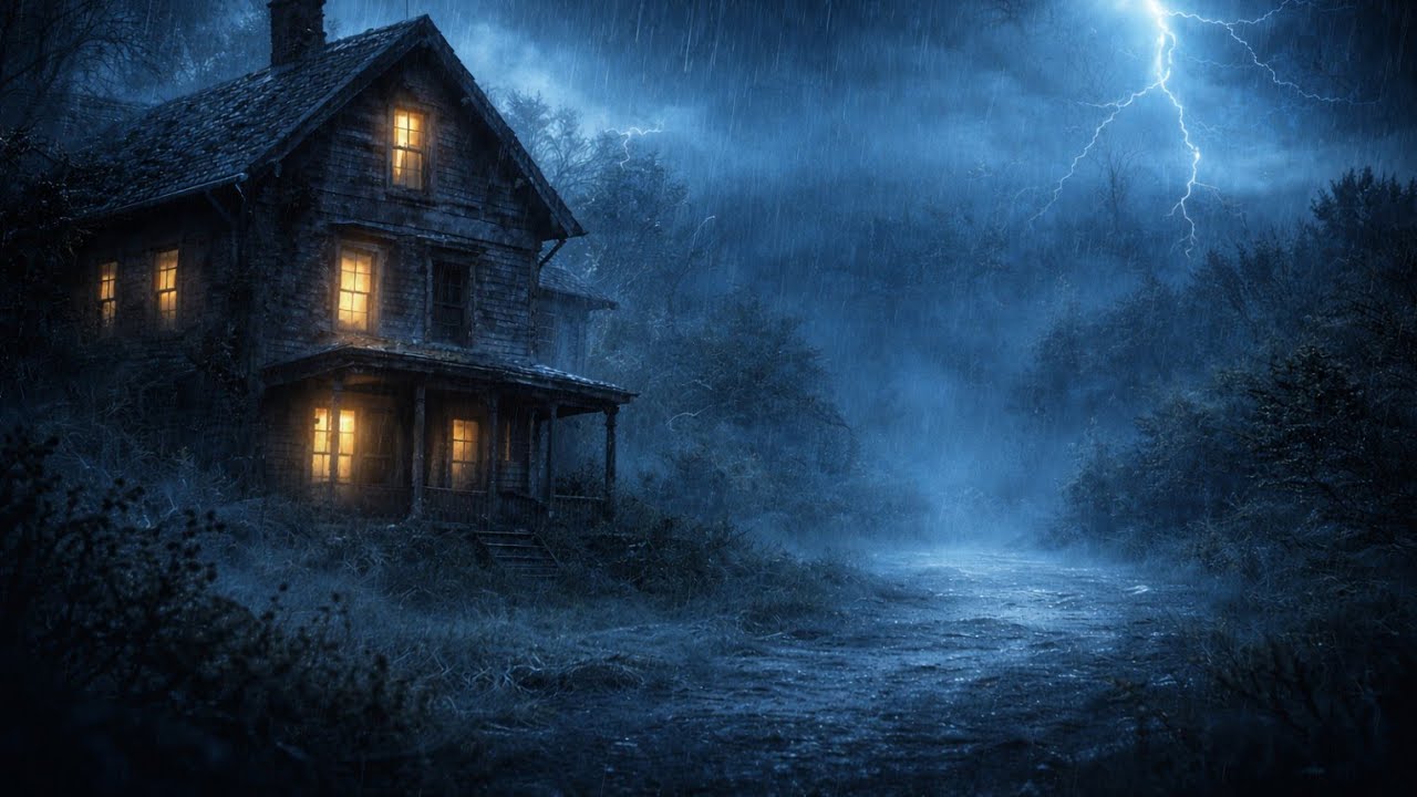 Rain Sounds for Sleep | Heavy Rain, Wind & Distant Thunder