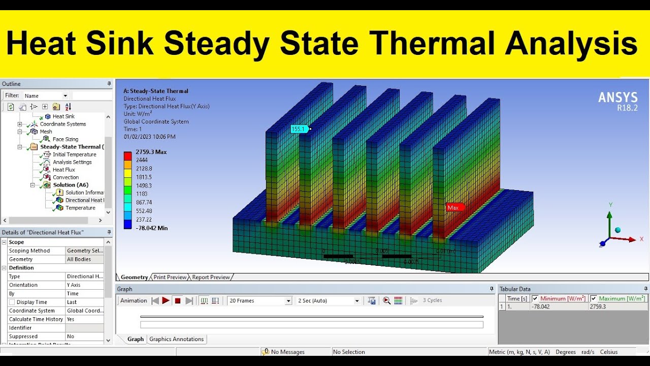 ANSYS Workbench | Steady State Thermal Analysis of Heat Sink