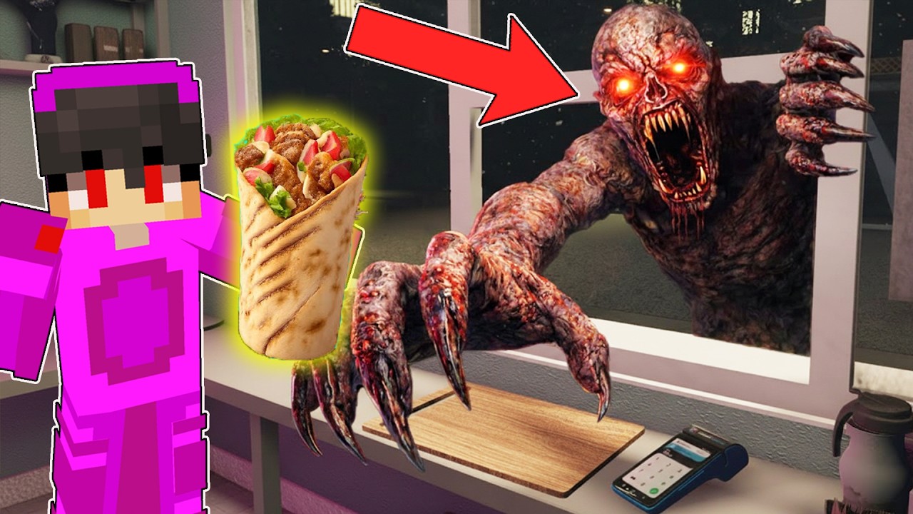 I SERVED ANOMALIES in Scary Shawarma Kiosk in Minecraft!