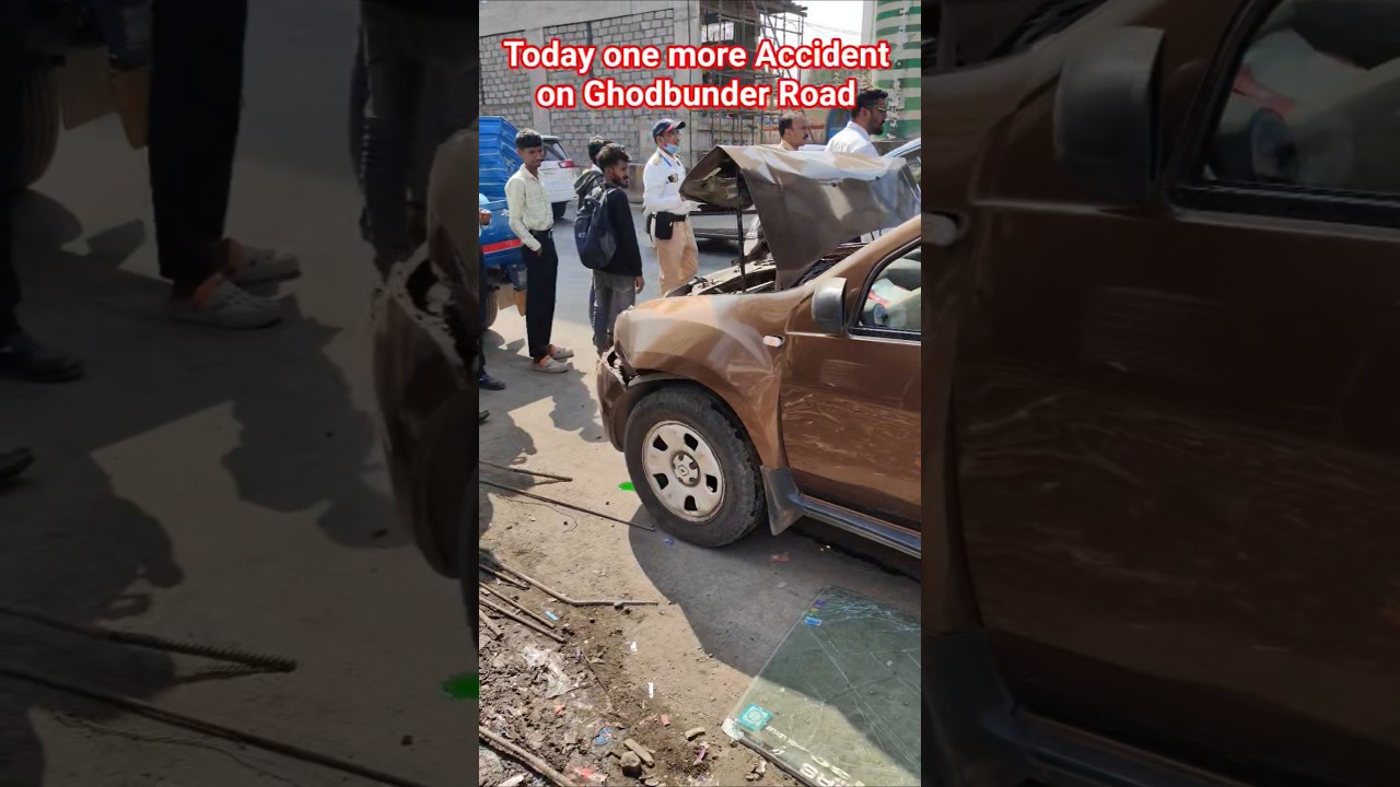 Ghodbunder Road Accident #road #accident #sefty #driver #safetyfirst #viral #video #news #thane